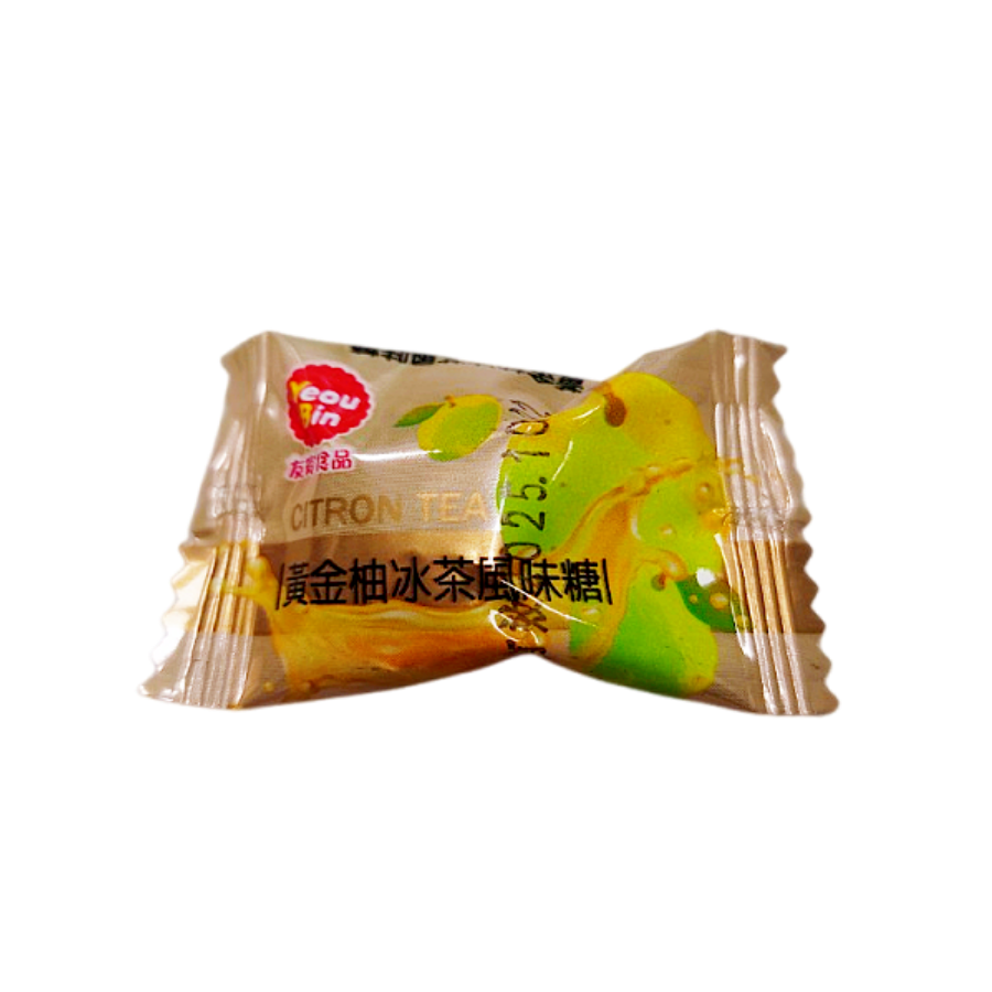 黃金柚冰茶風味糖 黃金柚冰茶糖 硬糖 黃金柚 冰茶 風味糖 600g-細節圖2