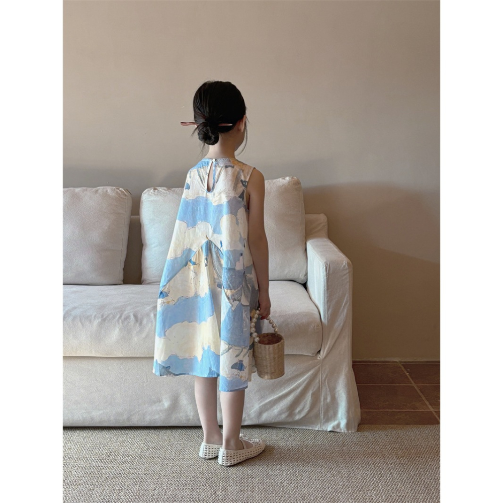 海濱小屋繪畫洋裝-細節圖8