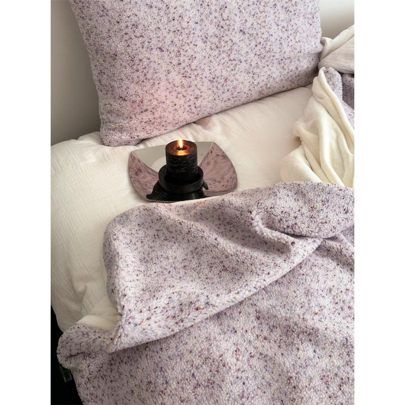 ｜𝕎𝕚𝕟𝕟𝕚𝕖溫妮｜藍莓奶昔🫐羊駝絨毛毯 冬季保暖毯子 雙人毛毯 雙人加大毛毯-細節圖5