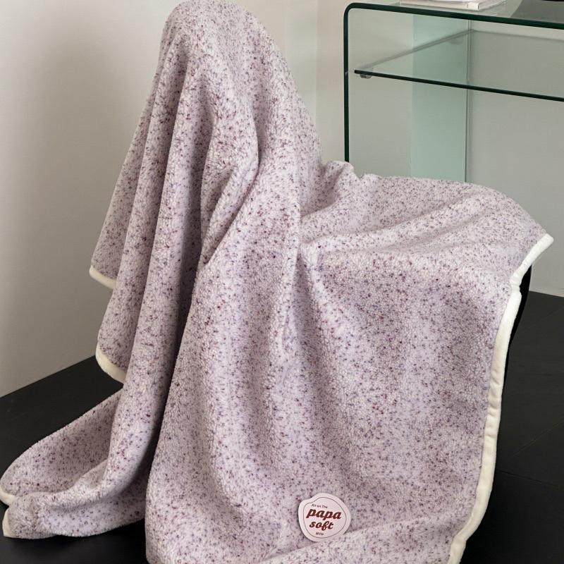 ｜𝕎𝕚𝕟𝕟𝕚𝕖溫妮｜藍莓奶昔🫐羊駝絨毛毯 冬季保暖毯子 雙人毛毯 雙人加大毛毯-細節圖7