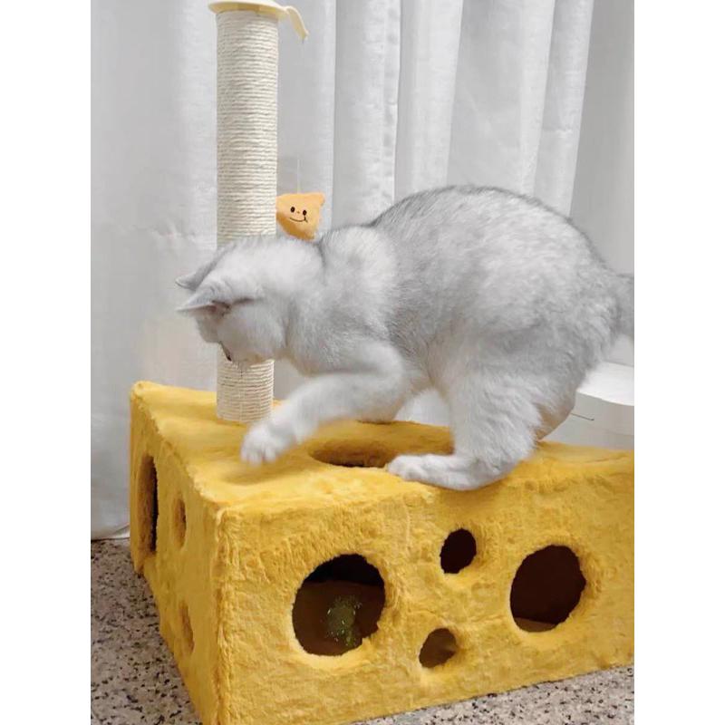 ｜𝕎𝕚𝕟𝕟𝕚𝕖溫妮｜台灣出貨 起司貓跳台🧀️起司貓爬架 起司造型貓跳台 起司貓抓板 貓咪舒壓-細節圖5