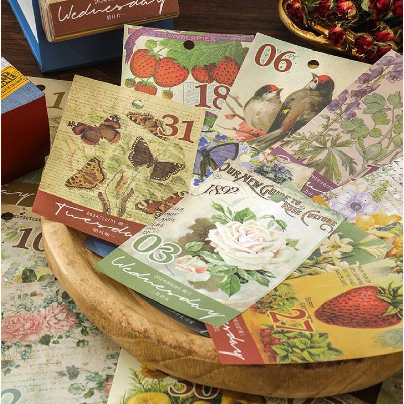 ｜𝕎𝕚𝕟𝕟𝕚𝕖溫妮｜2024年復古年曆 復古日曆 桌面佈置 單向日曆 牆面佈置-細節圖5