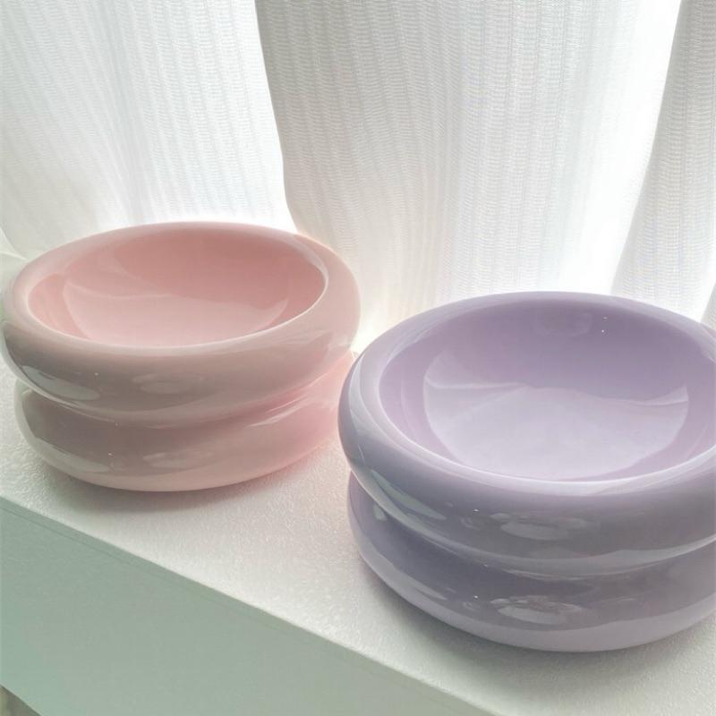 ｜𝕎𝕚𝕟𝕟𝕚𝕖溫妮｜預購 多色寵物雙層陶瓷碗 紫色陶瓷碗 貓碗-細節圖4
