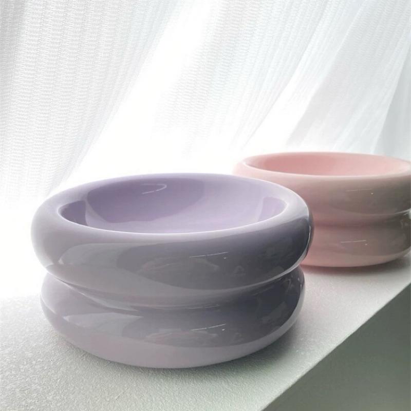 ｜𝕎𝕚𝕟𝕟𝕚𝕖溫妮｜預購 多色寵物雙層陶瓷碗 紫色陶瓷碗 貓碗-細節圖5