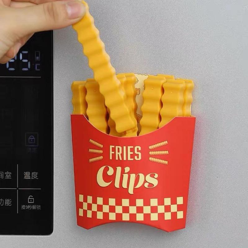｜𝕎𝕚𝕟𝕟𝕚𝕖溫妮｜台灣出貨 薯條食物密封夾🍟密封夾 封口夾 防潮濕密封夾 冰箱磁鐵裝飾 保鮮夾-細節圖3