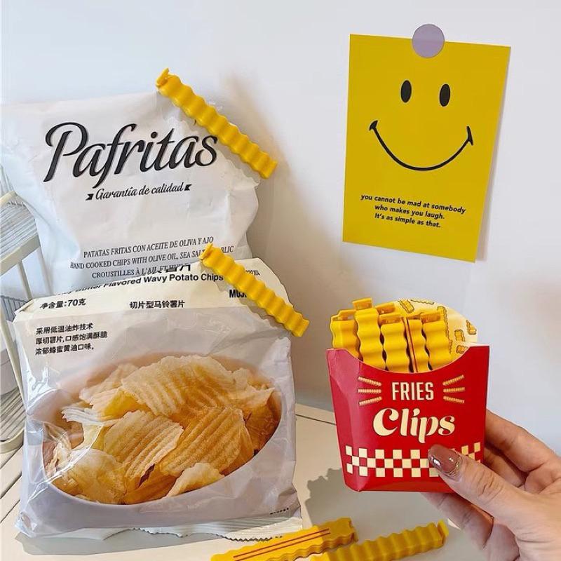 ｜𝕎𝕚𝕟𝕟𝕚𝕖溫妮｜台灣出貨 薯條食物密封夾🍟密封夾 封口夾 防潮濕密封夾 冰箱磁鐵裝飾 保鮮夾-細節圖4