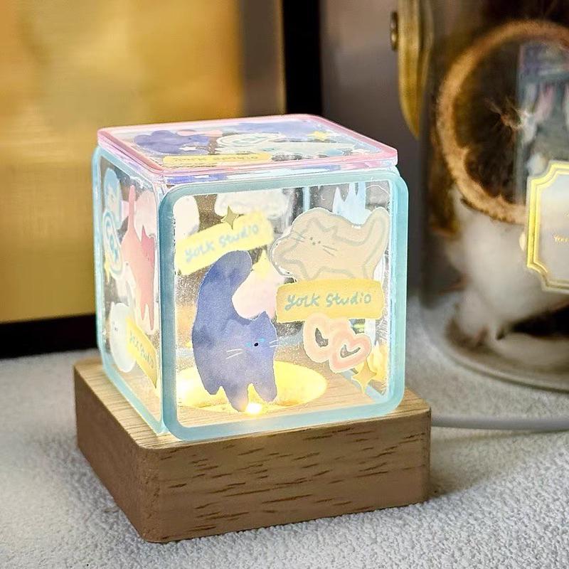 ｜𝕎𝕚𝕟𝕟𝕚𝕖溫妮｜現貨！晚安小貓小夜燈 可愛小夜燈 桌面佈置 宿舍小夜燈-細節圖3