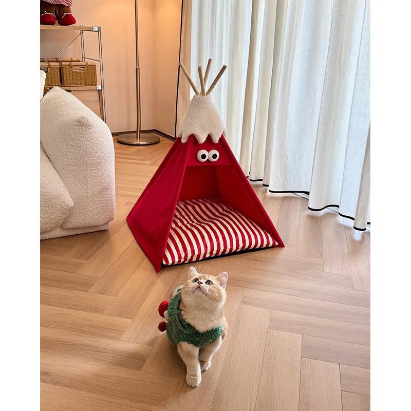 ｜𝕎𝕚𝕟𝕟𝕚𝕖溫妮｜現+預！新色上架 寵物帳篷窩🏕️大容量寵物造型窩 寵物露營 冬季保暖窩-細節圖2