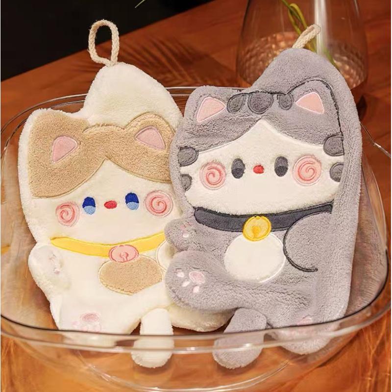 ｜𝕎𝕚𝕟𝕟𝕚𝕖溫妮｜台灣出貨 貓咪擦手巾 貓咪毛巾 可愛掛布 貓咪掛布 可愛擦手巾 廚房用品 衛浴用品-細節圖4