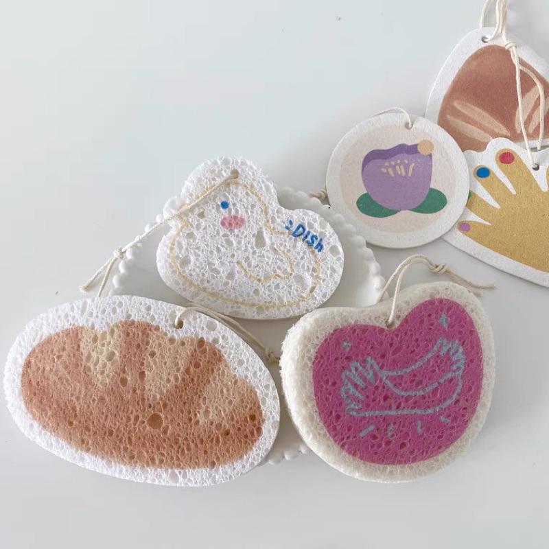 ｜𝕎𝕚𝕟𝕟𝕚𝕖溫妮｜台灣出貨 ins韓國風菜瓜布 遇水膨脹✨韓國壓縮洗碗巾 可愛卡通菜瓜布 吸水海綿 洗碗布-細節圖3