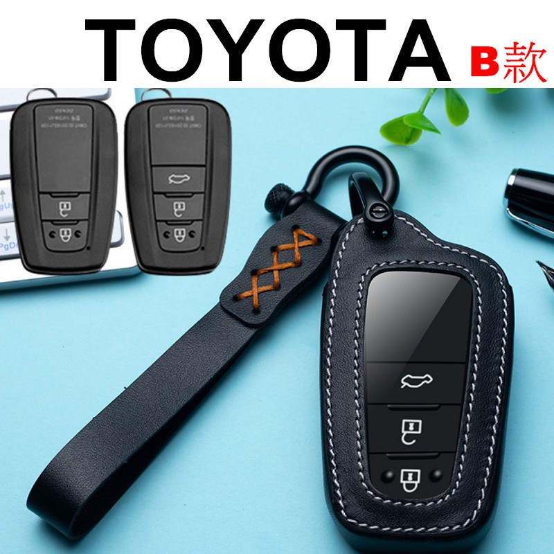 TOYOTA 真皮 鑰匙套 SIENTA AURIS CHR RAV4 CAMRY ALTIS YARIS VIOS-細節圖6