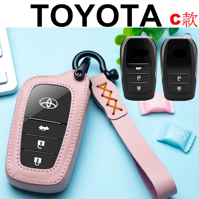 TOYOTA 真皮 鑰匙套 SIENTA AURIS CHR RAV4 CAMRY ALTIS YARIS VIOS-細節圖7