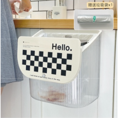 現貨秒出🍑🍑小紅書爆款🍒日式透明掛式帶蓋高顏值垃圾桶🗑🗑