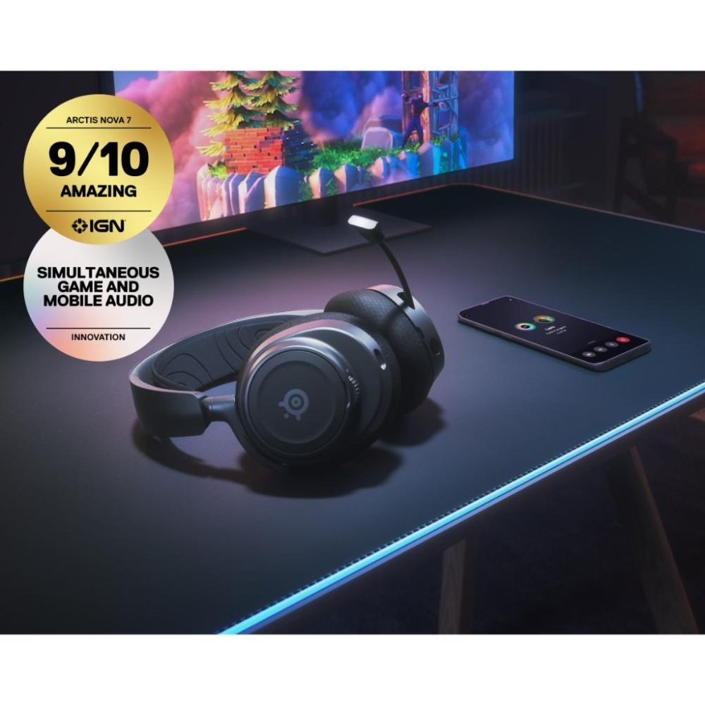 SteelSeries賽睿Arctis Nova 7無線電競耳機麥克風 61553-細節圖7