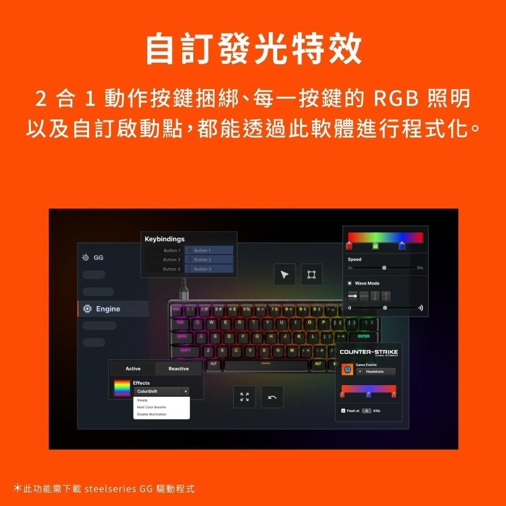 SteelSeries賽睿Apex Pro Mini有線電競鍵盤-英文 64820-細節圖5