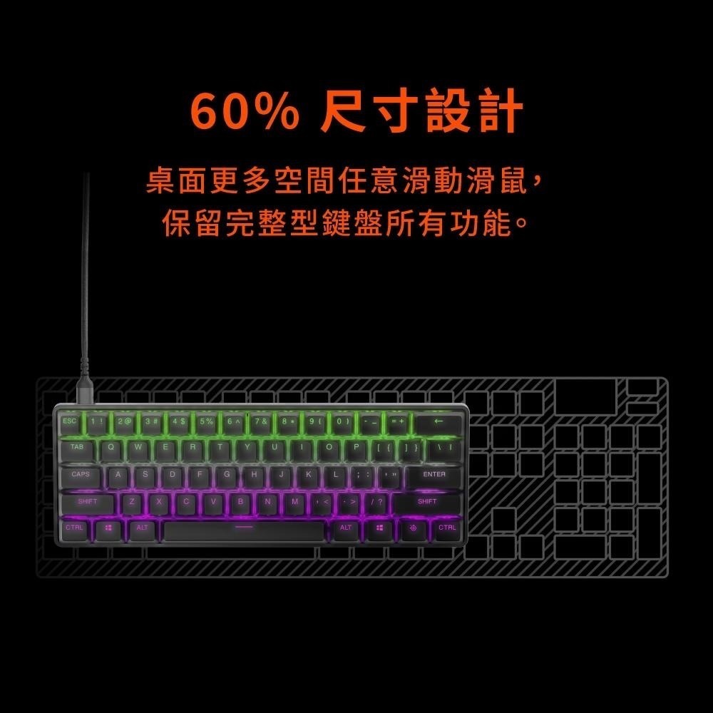 SteelSeries賽睿Apex Pro Mini有線電競鍵盤-英文 64820-細節圖6