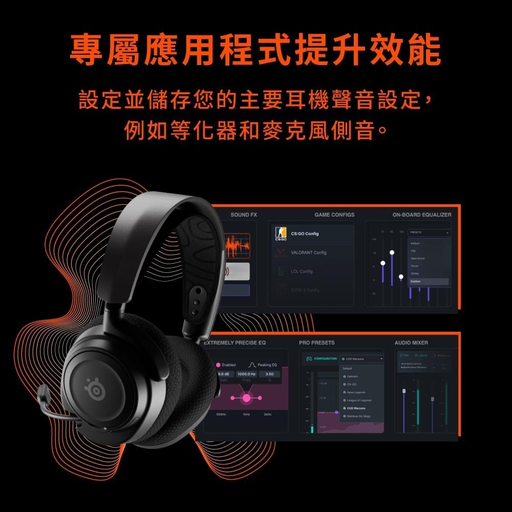 SteelSeries賽睿Arctis Nova 7無線電競耳機麥克風 61553-細節圖6