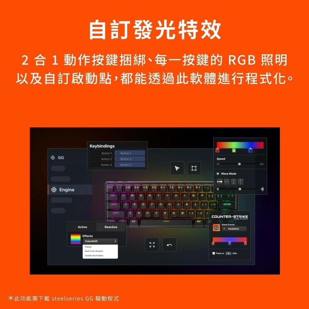 SteelSeries賽睿Apex Pro Mini無線電競鍵盤-英文 64842-細節圖5