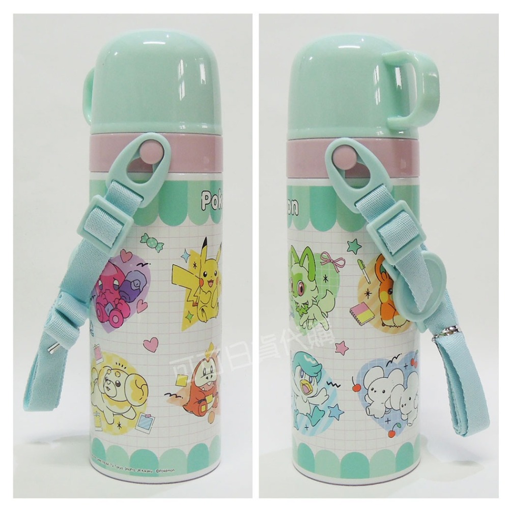 【可可日貨】日本 skater 超輕量 兩用式 不鏽鋼保冷 保溫杯 ( 寶可夢) 470ML SKDC4 皮卡丘 水壺-細節圖2