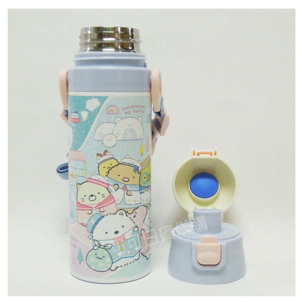【可可日貨】日本 skater 超輕量 不鏽鋼 直飲式 保冷瓶 ( 角落小夥伴) 470ML SDC4 保冷 水壺-細節圖3