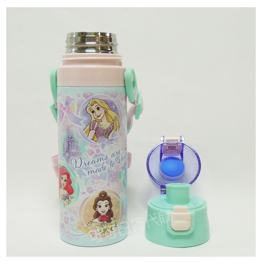 【可可日貨】日本 skater 超輕量 不鏽鋼 直飲式 保冷瓶 ( 迪士尼公主) 470ML SDC4 保冷 水壺-細節圖3