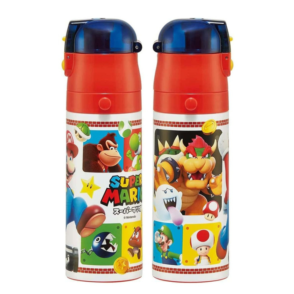 【可可日貨】日本 skater 超輕量 兩用式 不鏽鋼 保冷 保溫杯 ( 瑪利歐) 470ML SKDC4 水壺-細節圖3