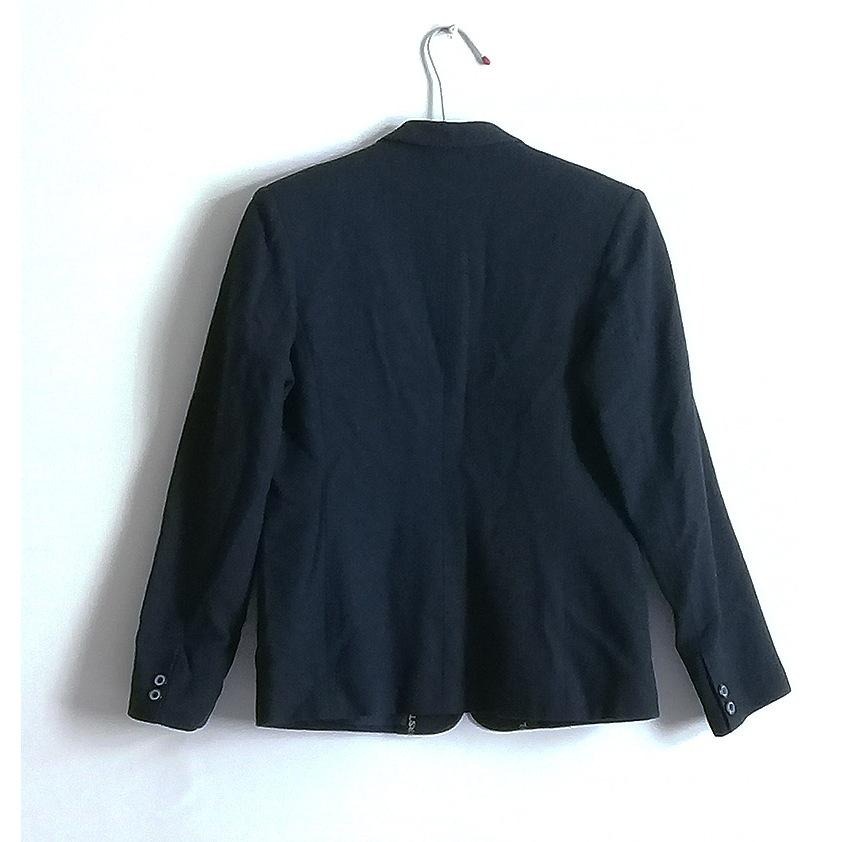 女性冬季套裝 短版外套+及膝裙 墨綠色-細節圖3