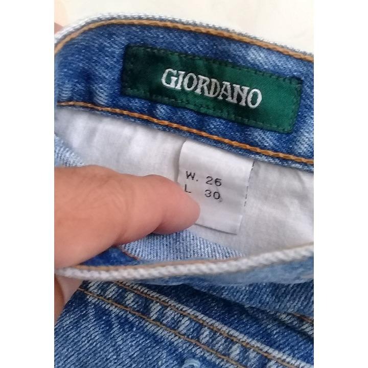 GIORDANO 香港 水藍色 牛仔褲 中直筒 硬質 二手-細節圖4