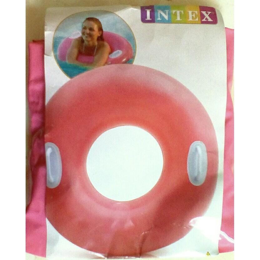 INTEX 59258 素面 單色 游泳圈 救生圈 含手把 把手-細節圖2