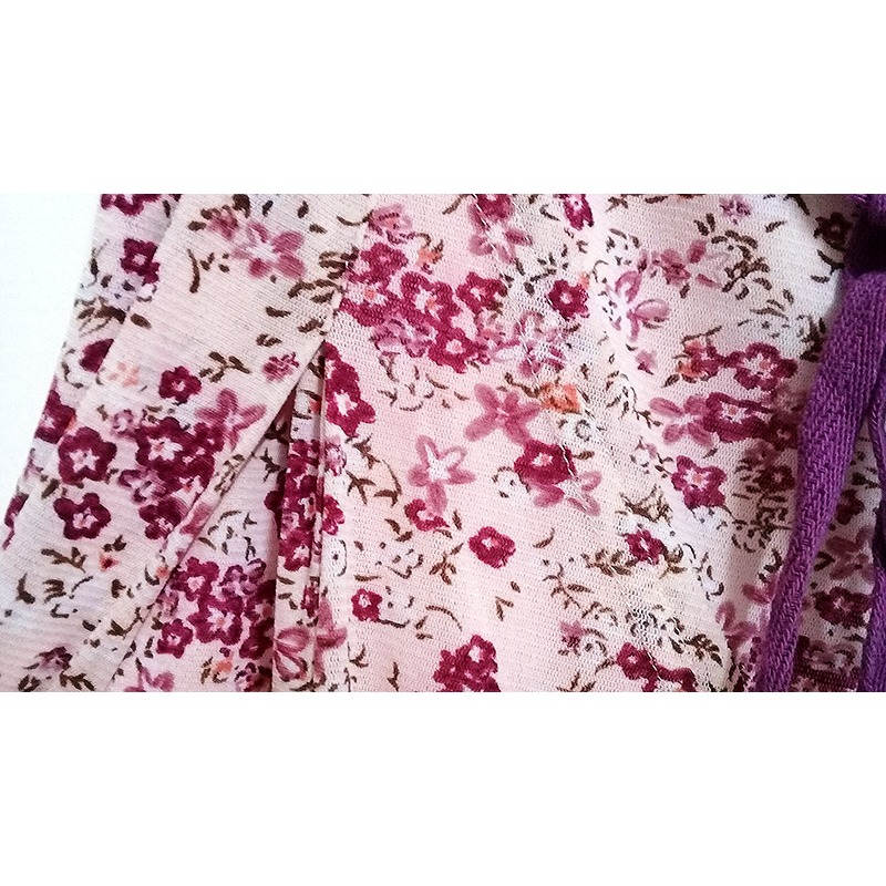 春裝 雪紡紗過膝春花盛開裙 兩層 內裡-細節圖5