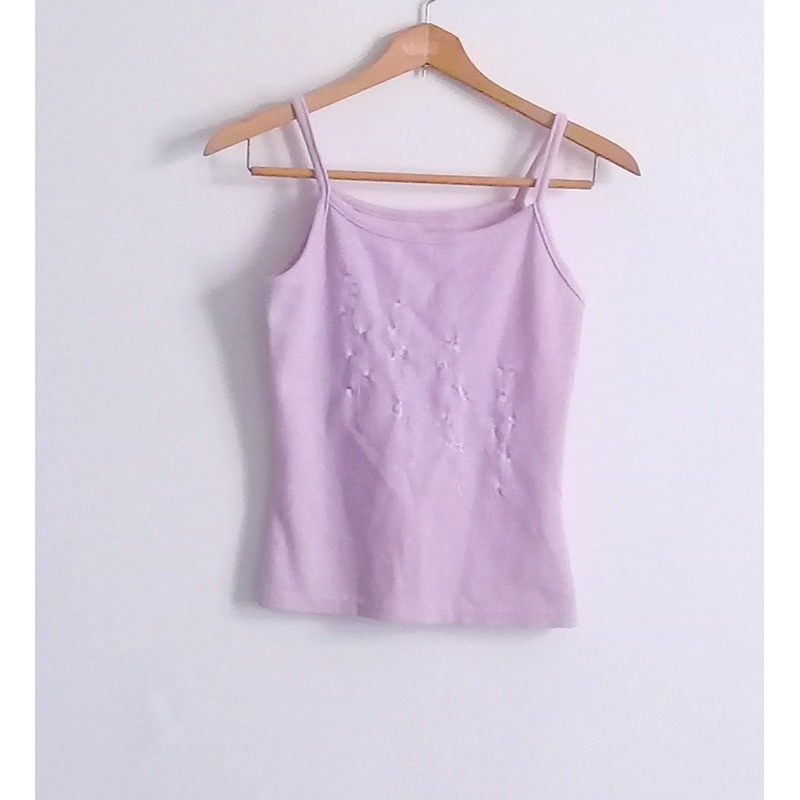 女性春裝 淡粉紫色 小可愛 搭 八分袖薄外衫 套裝-細節圖4