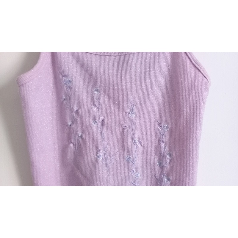 女性春裝 淡粉紫色 小可愛 搭 八分袖薄外衫 套裝-細節圖5