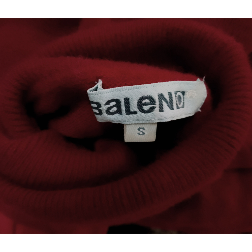 Baleno深紅色長袖套頸毛衣-細節圖2