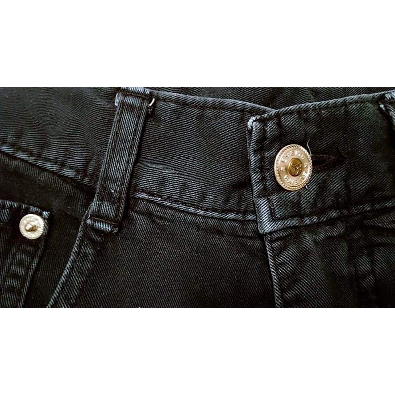 黑色直筒牛仔褲 EVEIYN SPORTS-細節圖3