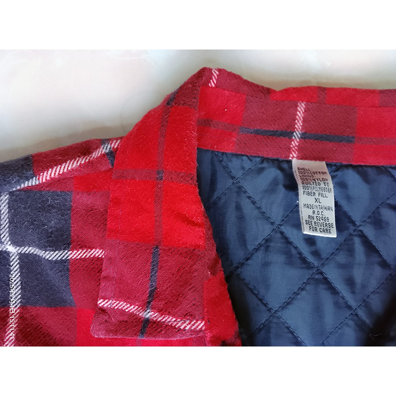 紅黑格子 保暖長袖襯衫 內裡填充保暖  登山 居家休閒-細節圖3