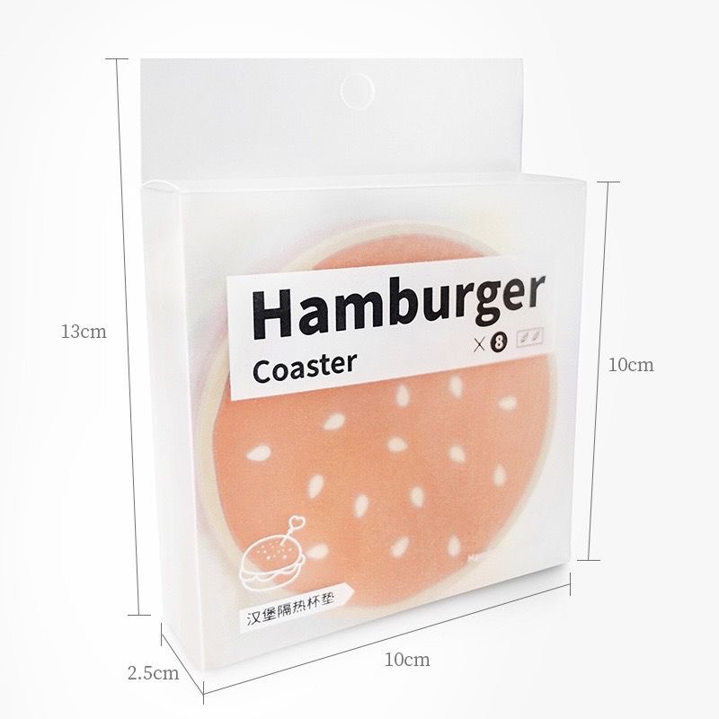 漢堡包杯墊/隔熱墊套裝-細節圖2