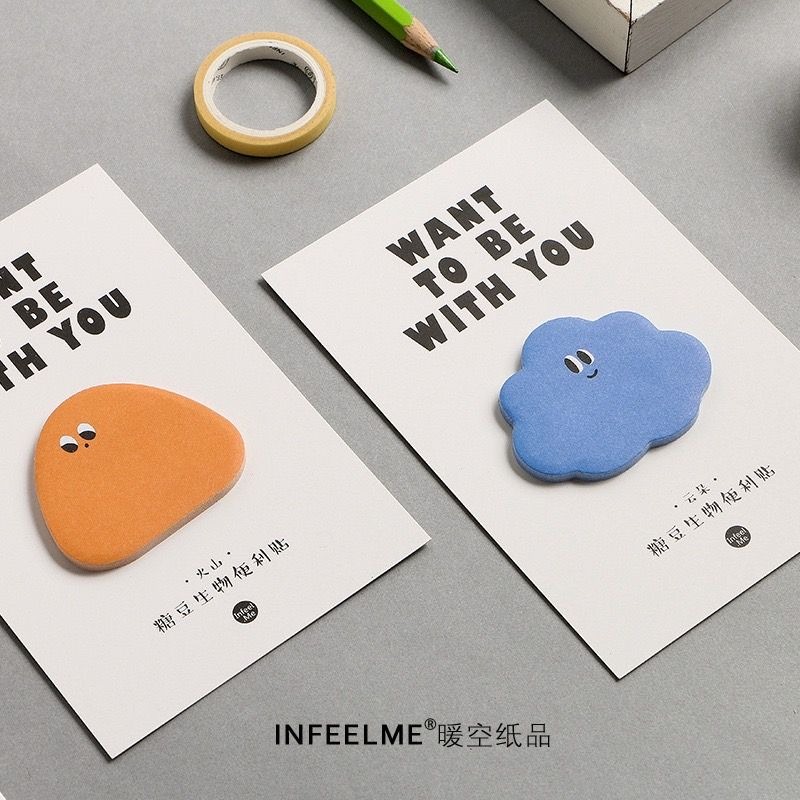 infeel.me可愛卡通糖豆生物便條紙-細節圖2