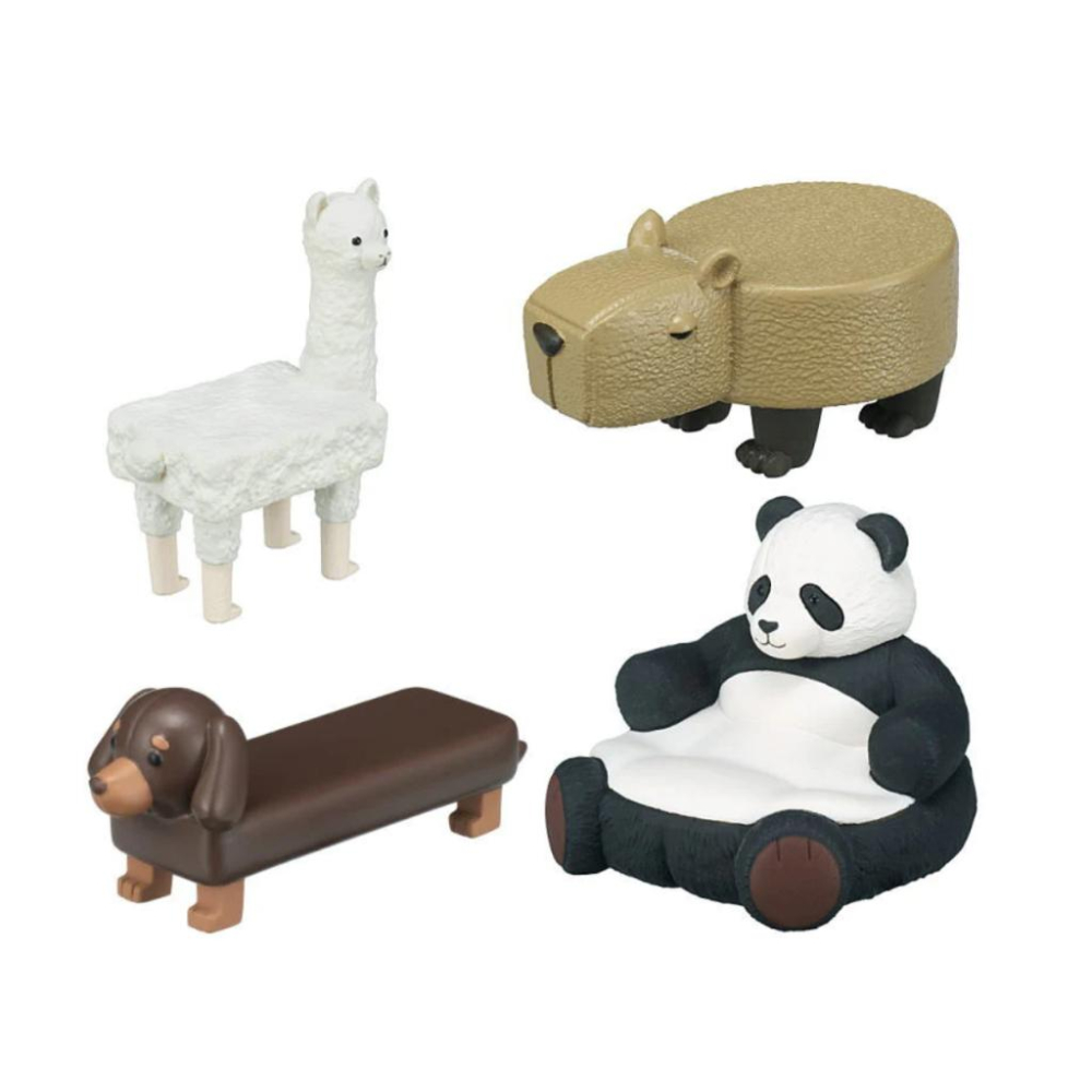 【現貨】轉蛋 扭蛋 日本 TAKARATOMY 居家動物擺飾 椅子篇  全套4款-細節圖2