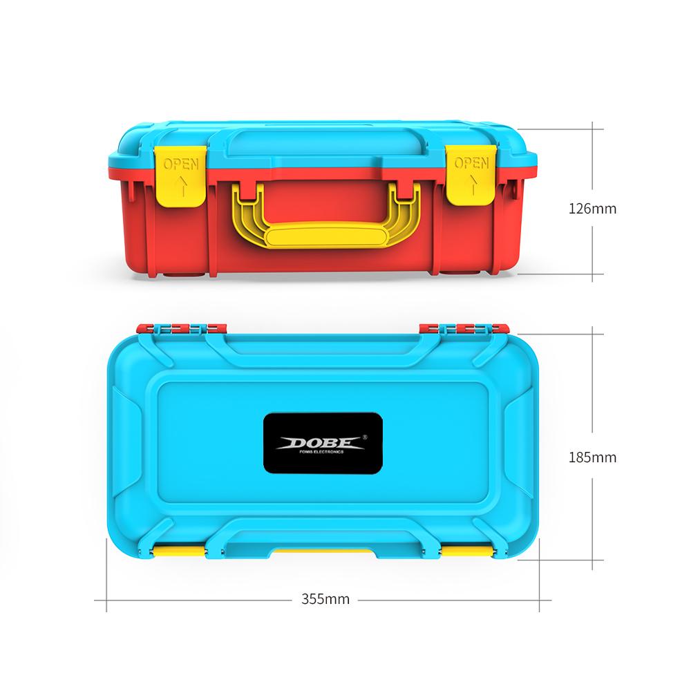 【現貨】DOBE Switch OLED 主機收納箱 紅藍色 NS 防撞箱 附肩背帶 主機箱 內部海綿-細節圖6