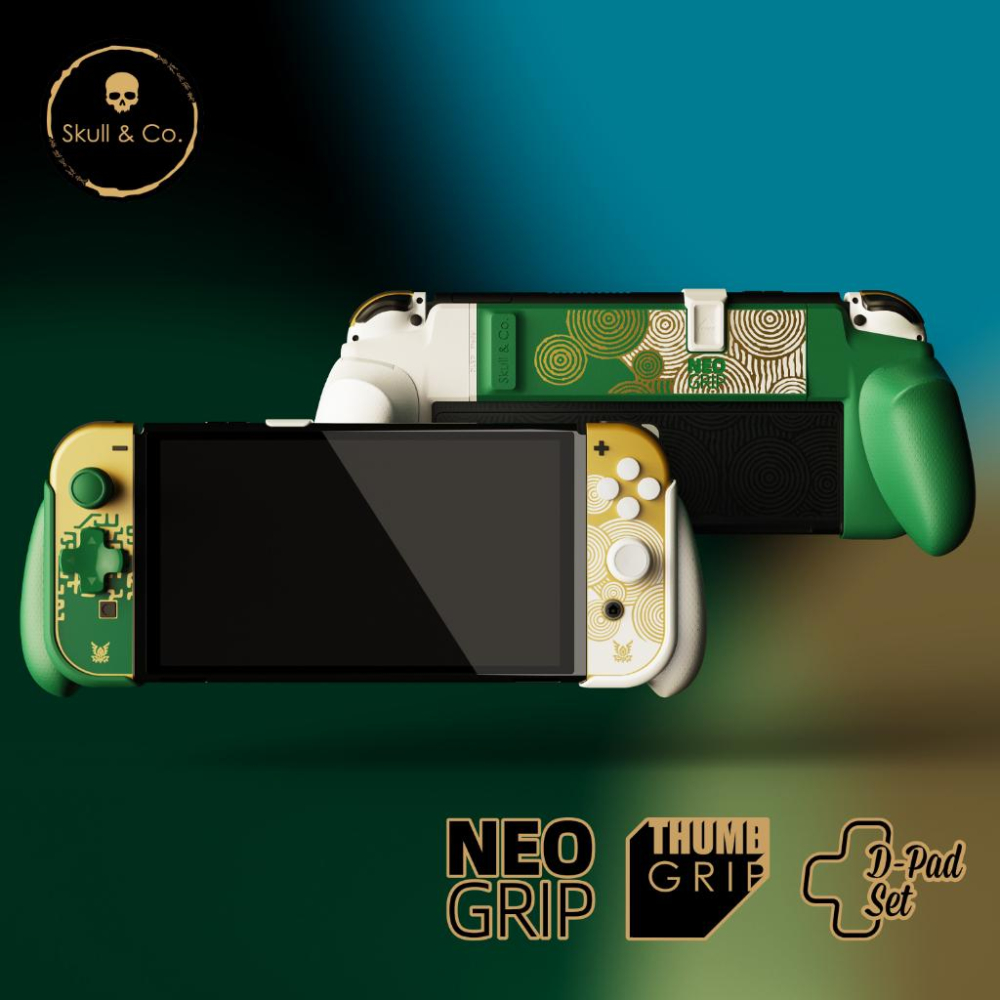 【現貨】Skull & Co. 任天堂 SWITCH 《薩爾達傳說 王國之淚》限量色 NEOGrip握把保護殼-細節圖2