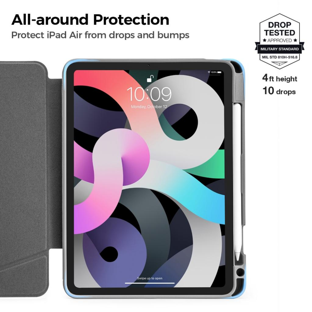 【現貨】Tomtoc iPad 多角度折疊平板 保護套 黑 保護殼-細節圖3