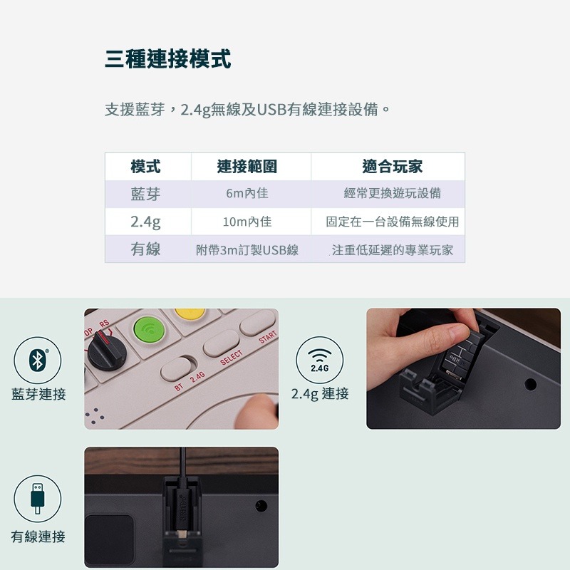 【現貨】八位堂 街機搖桿 V3 標準版 無線格鬥搖桿 大搖 巨集 支援 STEAM Switch Windows-細節圖3