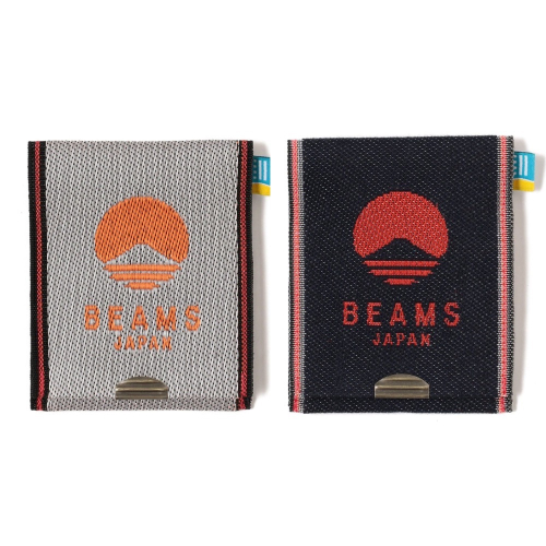 日本帶回 現貨 BEAMS Japan x 高田織物 卡夾 零錢包 折疊 別注 橘 藍底紅LOGO 日本製