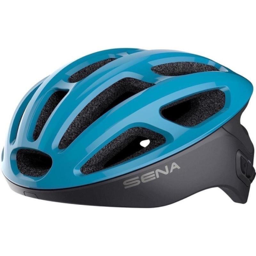 Sena R1 藍牙耳機單車安全帽 M(55-59cm) 自行車安全帽 900公尺對講 冰藍色 電橘色 二手貨