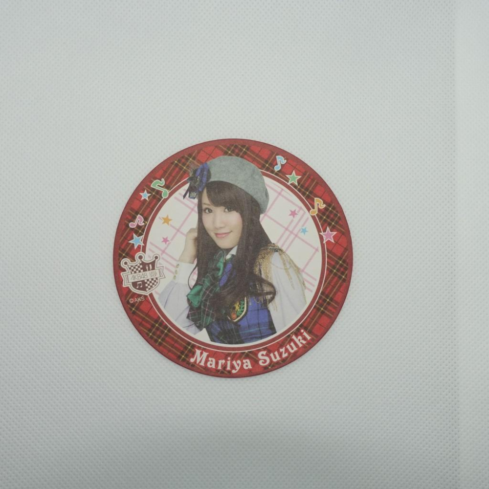 AKB48 大島優子 鈴木瑪莉亞 杯墊 2入一組 不拆售-細節圖2