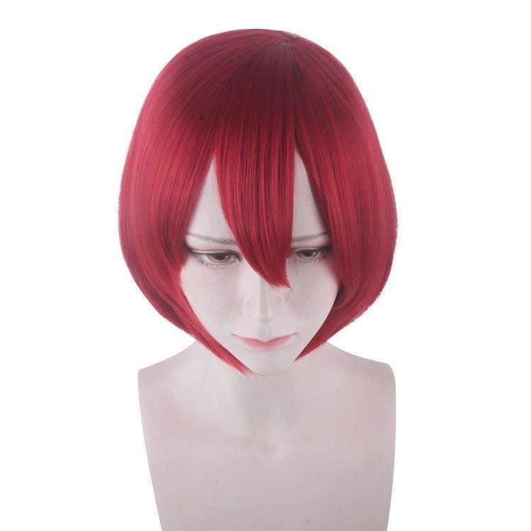 【動漫研習社】新彈丸論破V3 夢野秘密子暗紅色赤髮白雪姬白雪cos假髮-細節圖3