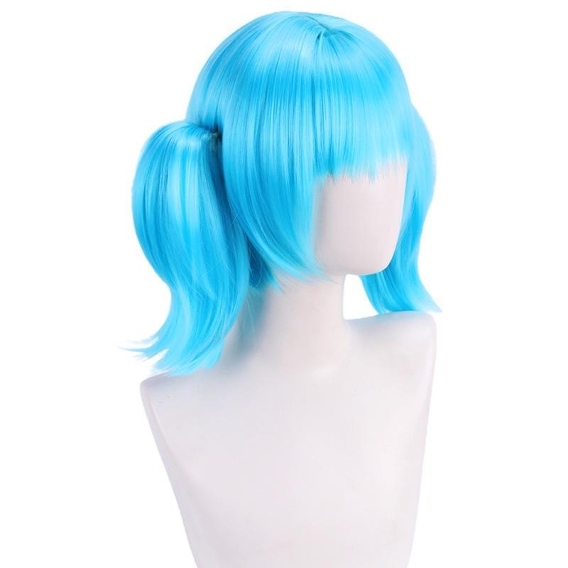 【動漫研習社】Sally Face Sallyface Cosplay Wig莎莉之臉藍色雙馬尾cos假髮PL1047-細節圖4