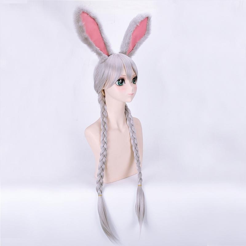 【動漫研習社】瘋狂動物城 兔子朱迪judy兔子擬人cos假髮-細節圖3