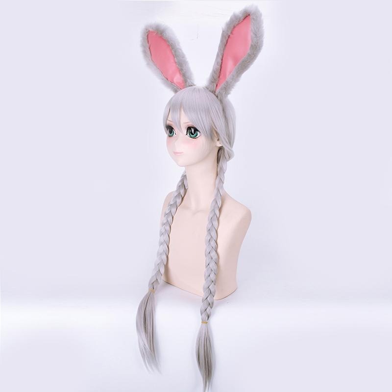 【動漫研習社】瘋狂動物城 兔子朱迪judy兔子擬人cos假髮-細節圖4