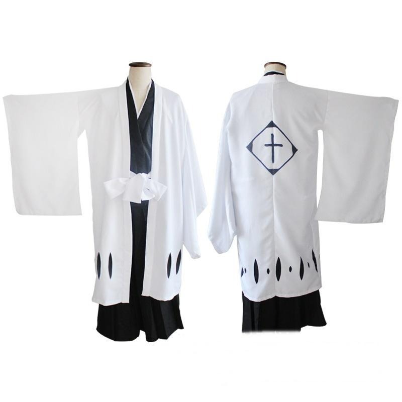 【動漫研習社】死神cosplay服裝 死神披風衣服 長短袖羽織 死神隊長服 制服尼-細節圖5